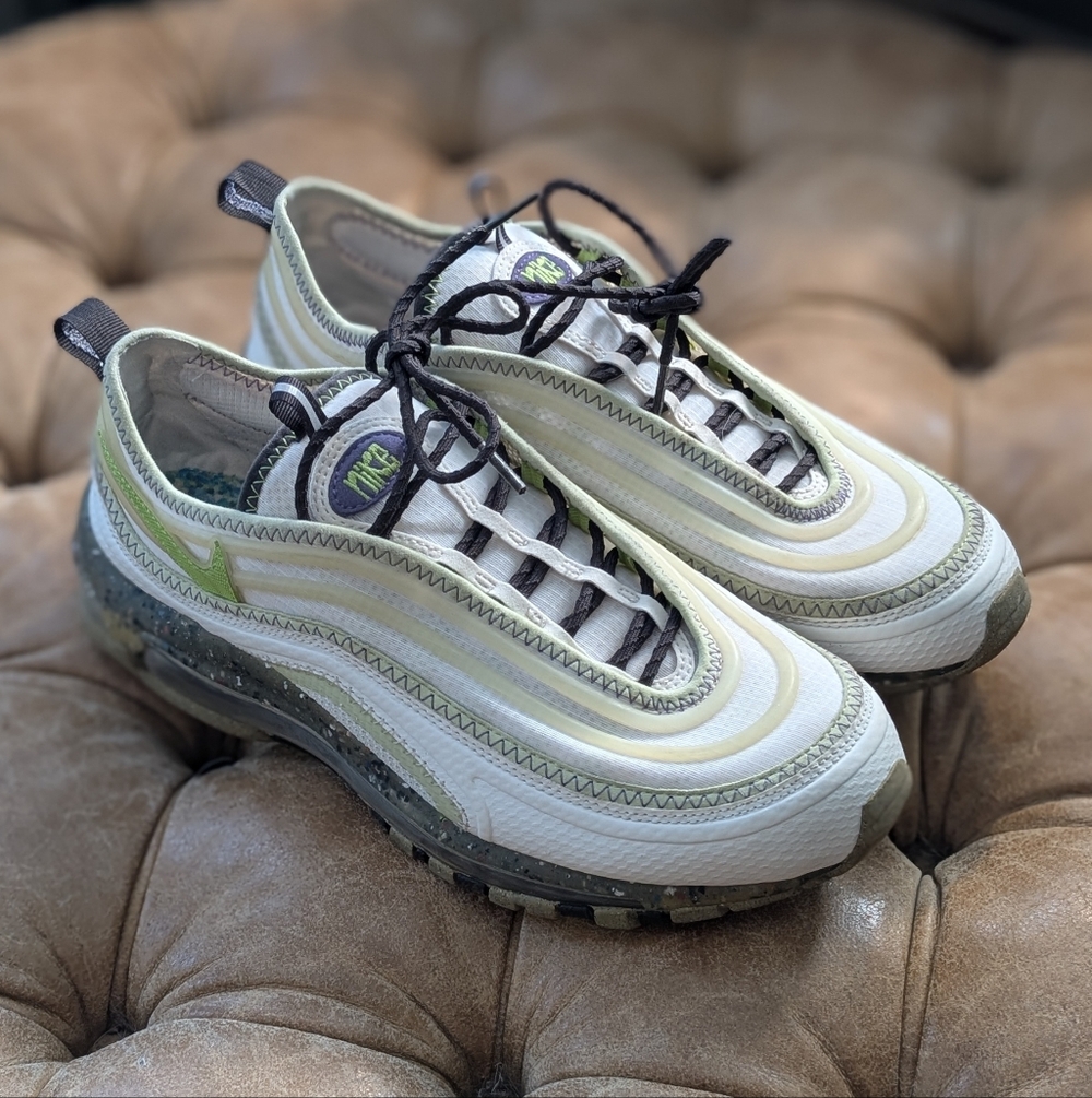 Nike Air Max 97 Terrascape Phantom Vivid Green Men's Size 11.5 Hardly Worn